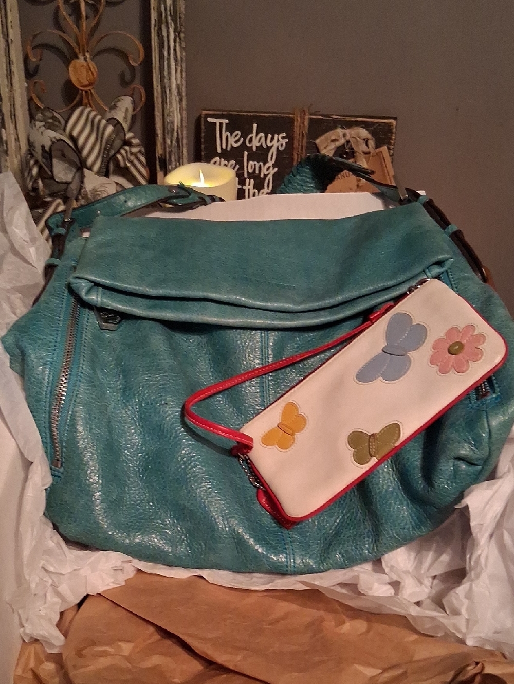 Vintage Coach Wristlet With Leather Hobo Aimee Kenstburg Bag Perfect Condition